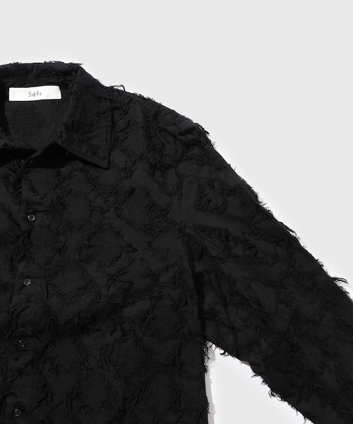 ADAM ET ROPE'（アダムエロペ）の「【Sefr/セファ】WES SHIRT FRINGE（シャツ/ブラウス・メンズ・ブラック・M/S）」の6枚目の写真
