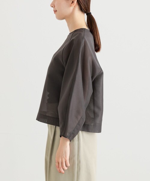 URBAN RESEARCH（アーバンリサーチ）の「『MADE IN JAPAN』オーガンジーブラウス（シャツ/ブラウス・レディース・CHARCOAL/BEIGE・FREE）」の16枚目の写真