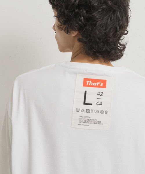 THE GOODLAND MARKET（ザグッドランドマーケット）の「That’s　the Tee Tag&Pocket（Tシャツ/カットソー・メンズ・WH・M/L/XL）」の5枚目の写真
