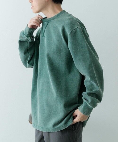 ITEMS URBANRESEARCH(アイテムズ アーバンリサーチ)の「フェードダンボール クルーネックTops(Tシャツ/カットソー・メンズ・BLK/NVY/GRN・M/L)」の18枚目の写真
