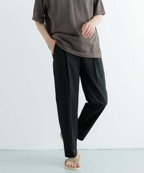 ITEMS URBANRESEARCH（アイテムズ アーバンリサーチ）の「『セットアップ対応』ウォッシャブル×クールタッチTRテーパードパンツ（その他パンツ・メンズ・BLK/BEG/GRY/CHK・S/M/L）」の8枚目の写真