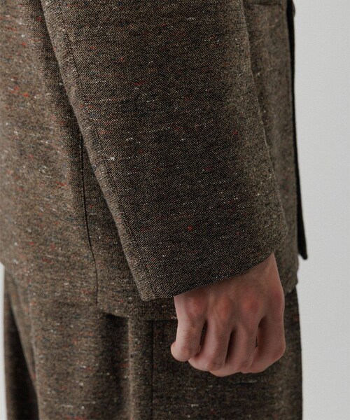 ADAM ET ROPE'(アダムエロペ)の「ハードクロス ダブルブレストジャケット / セットアップ対応(テーラードジャケット・メンズ・ブラック/ダークブラウン系・L/M)」の22枚目の写真