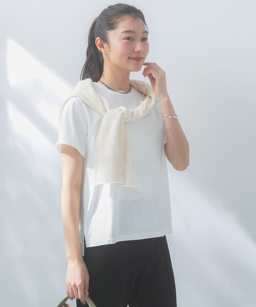 URBAN RESEARCH ROSSO（アーバンリサーチロッソ）の「UVカットアイスコットンカットソー（Tシャツ/カットソー・レディース・OFF/BLACK/MINT GREEN・Free）」の5枚目の写真