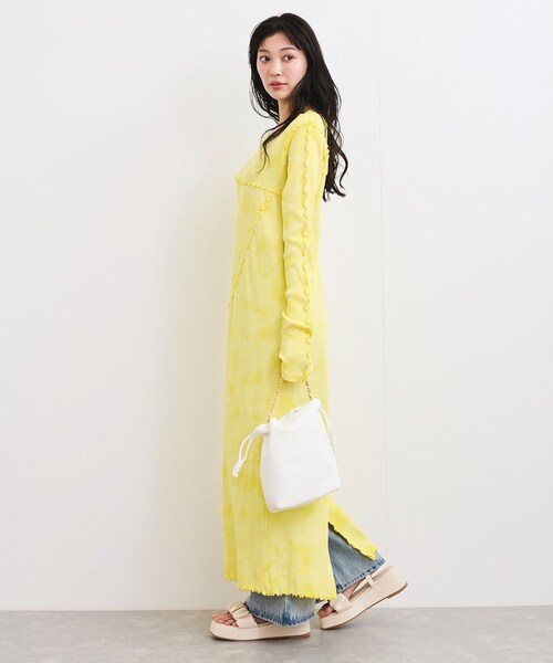 VIS（ビス）の「タイダイワンピース（ワンピース・レディース・ブルー系/イエロー系・F）」の5枚目の写真