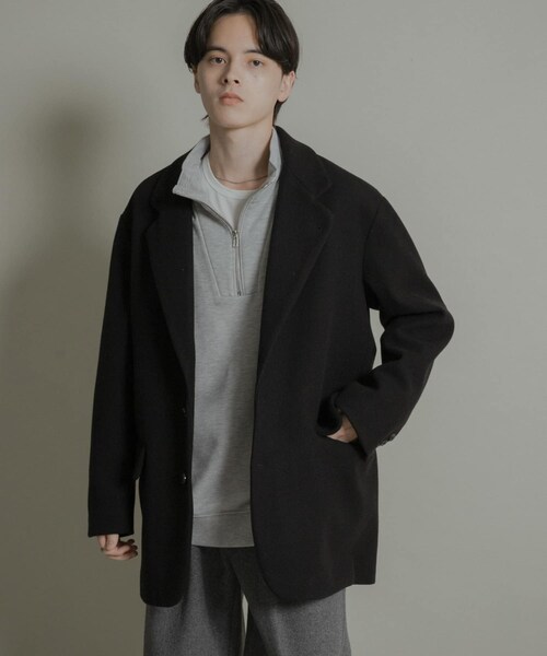 SENSE OF PLACE by URBAN RESEARCH（センスオブプレイスバイアーバンリサーチ）の「ルーズミドルジャケット（テーラードジャケット・メンズ・BLACK/CHARCOAL/GREIGE・M/L）」の19枚目の写真