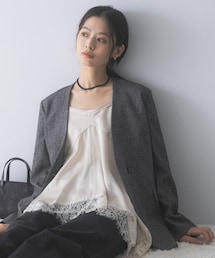 URBAN RESEARCH ROSSO WOMEN | レースヘムデザインサテンキャミソール(キャミソール)
