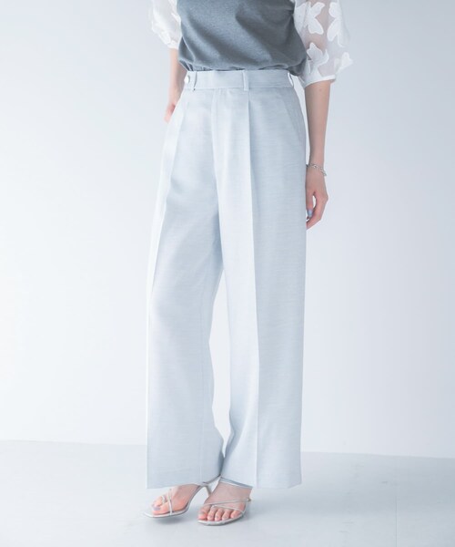 URBAN RESEARCH ROSSO（アーバンリサーチロッソ）の「防シワ リネンライクイージースラックス（その他パンツ・レディース・SKYGRAY/DARKNAVY/L/BEIGE・36/38）」の3枚目の写真