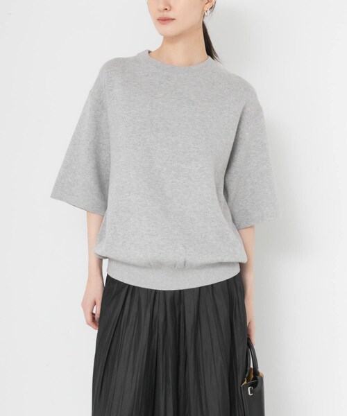 URBAN RESEARCH(アーバンリサーチ)の「コットンカシミヤハーフスリーブニット(ニット/セーター・レディース・OFF WHITE/GRAY/DRK NAVY・Free)」の15枚目の写真