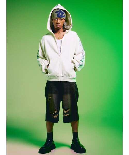 EVRIS（エヴリス）の「【PSYCHIC FEVER × EVRIS】シャイニースウェット SET UP（パーカー・レディース・グレー/ブラック/マスタード・S/M）」の8枚目の写真