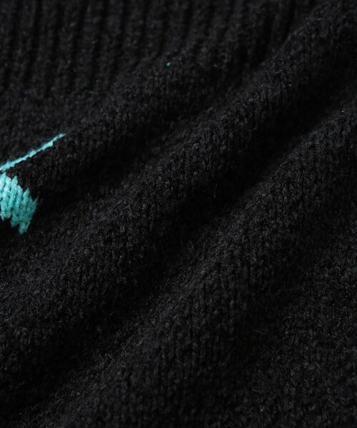 ADAM ET ROPE'（アダムエロペ）の「【X-PARIS/エックスパリ】PAR JACQUARD BOAT-NECKED CHENILLE KNIT SWEATER（ニット/セーター・メンズ・ブラック/ホワイト・M/S）」の13枚目の写真