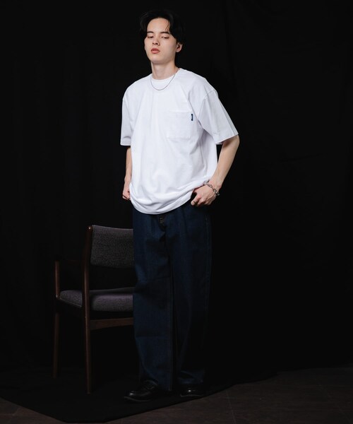 SENSE OF PLACE by URBAN RESEARCH(センスオブプレイスバイアーバンリサーチ)の「『UR TECH ひやサラクール』リラックスポケットTシャツ(Tシャツ/カットソー・メンズ・WHITE/BLACK/BROWN/L.YELLOW・M/L)」の19枚目の写真