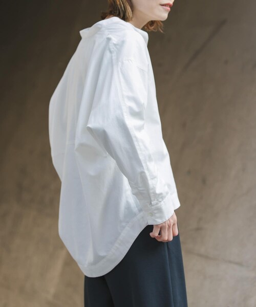 URBAN RESEARCH DOORS(アーバンリサーチドアーズ)の「FORK&SPOON ギボシコクーンロングスリーブシャツ(シャツ/ブラウス・レディース・OFF/BLACK CHK/BLUE ST・1)」の6枚目の写真