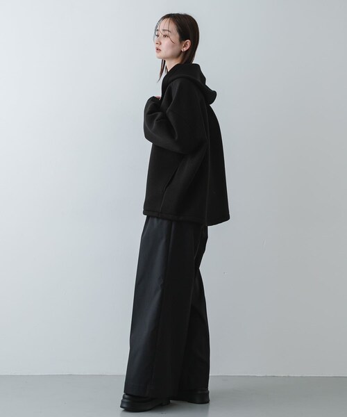 SENSE OF PLACE by URBAN RESEARCH(センスオブプレイスバイアーバンリサーチ)の「コクーンスリーブZIPパーカー(パーカー・レディース・IVORY/BLACK/GRAY・One)」の15枚目の写真