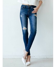 GYDA | SIDE RIPPED スキニーデニムパンツ(デニムパンツ)