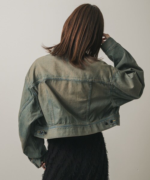 SENSE OF PLACE by URBAN RESEARCH(センスオブプレイスバイアーバンリサーチ)の「『別注』Lee101×SENSE OF PLACE JACKET(デニムジャケット・レディース・BROWN/GREEN・FREE)」の7枚目の写真