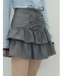 jouetie | レースアップティアードミニスカパン【セットアップ対応】(スカート)