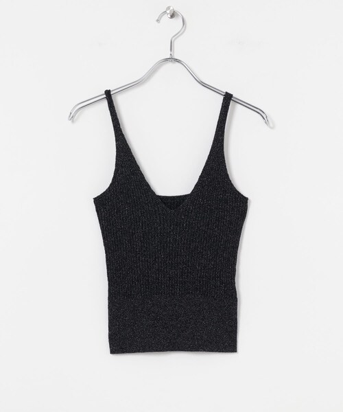 URBAN RESEARCH（アーバンリサーチ）の「ニットキャミソール（キャミソール・レディース・LAME BLACK/BROWN・FREE）」の14枚目の写真