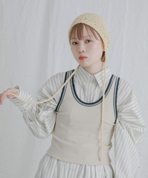 KBF（ケイビーエフ）の「スプリングニットボンネット（ニットキャップ/ビーニー・レディース・BLACK/BEIGE・one）」の20枚目の写真