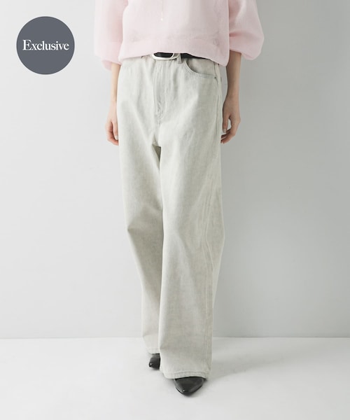 URBAN RESEARCH(アーバンリサーチ)の「『別注』PICCADILLY×URBAN RESEARCH デニムストレートパンツ(デニムパンツ・レディース・LT GRAY/LT INDIGO・36/38/40)」の1枚目の写真