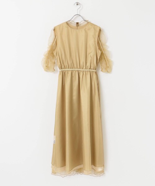 URBAN RESEARCH ROSSO（アーバンリサーチロッソ）の「kaene　シャイニーチュールドレス（ワンピース・レディース・gray/beige・38）」の18枚目の写真