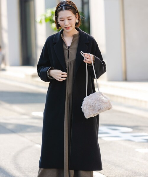 URBAN RESEARCH ROSSO（アーバンリサーチロッソ）の「F by ROSSO　サーモライトチェスターコート（チェスターコート・レディース・BROWN/GREIGE/BLACK・FREE）」の6枚目の写真