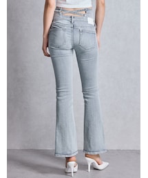 GYDA | ハイウエストBACKクロスフレアパンツ(デニムパンツ)