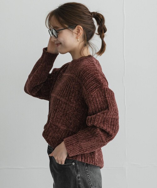 URBAN RESEARCH Sonny Label（アーバンリサーチサニーレーベル）の「モールヤーンクルーネックニットプルオーバー（ニット/セーター・レディース・オフ/ブラウン/グレージュ/ブルー・Free）」の17枚目の写真