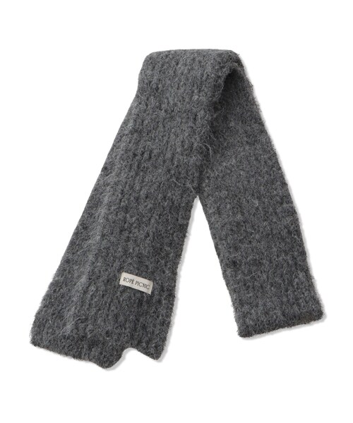 ROPE' PICNIC（ロペピクニック）の「スリムリブニットマフラー（マフラー・レディース・グレー/キナリ/ブルー・F）」の4枚目の写真
