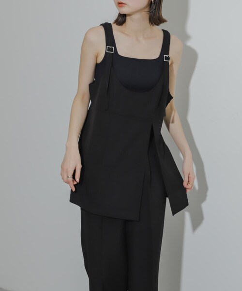 SENSE OF PLACE by URBAN RESEARCH（センスオブプレイスバイアーバンリサーチ）の「スリットキャミソールトップ（その他トップス・レディース・GRAY/BLACK/BEIGE・one）」の5枚目の写真