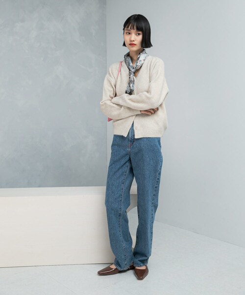 URBAN RESEARCH ROSSO(アーバンリサーチロッソ)の「エアリーニット2WAYカーディガン(カーディガン/ボレロ・レディース・G/WHITE/BEIGE/BLACK・Free)」の11枚目の写真