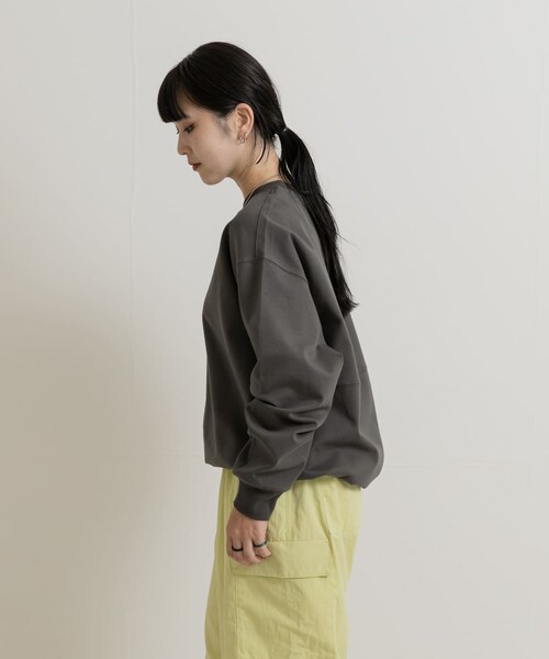 THE GOODLAND MARKET(ザグッドランドマーケット)の「『別注』MIDIUMISOLID×TGM Organic cotton pullover(Tシャツ/カットソー・レディース・IVORY/GREEN/CHARCOAL・FREE)」の20枚目の写真