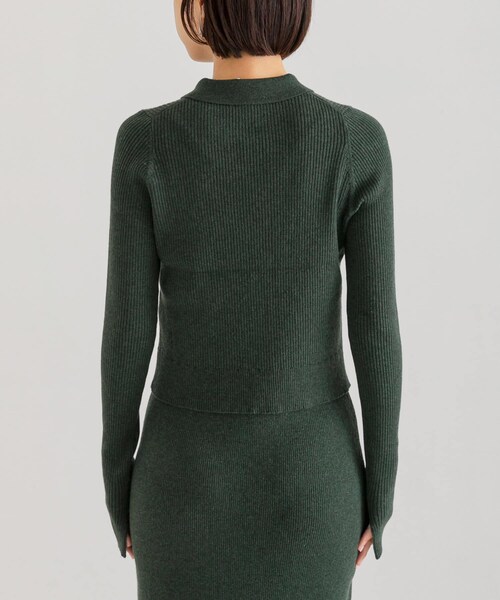 URBAN RESEARCH（アーバンリサーチ）の「シャツカラーリブニットカーディガン（カーディガン/ボレロ・レディース・MOSS GREEN/CHARCOAL/OFF・FREE）」の22枚目の写真