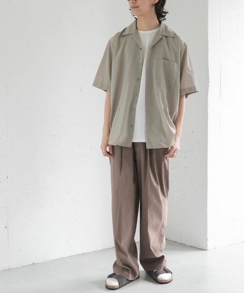 URBAN RESEARCH DOORS(アーバンリサーチドアーズ)の「FORK&SPOON シアサッカーショートスリーブシャツ(シャツ/ブラウス・メンズ・CCLxBLK/BEGxCCL・4/5)」の20枚目の写真
