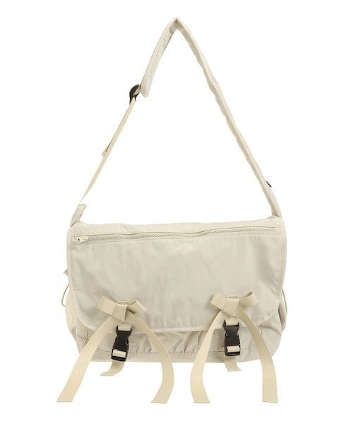 merry jenny（メリージェニー）の「ribbon messenger bag（メッセンジャーバッグ・レディース・ライトグレー/ブラック/ベージュ・F）」の5枚目の写真