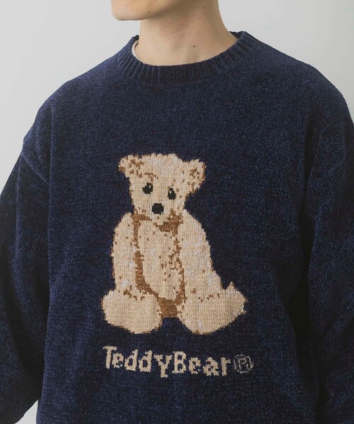 ITEMS URBANRESEARCH（アイテムズ アーバンリサーチ）の「Teddy Bear モールクルーネックニット（ニット/セーター・メンズ・GRY/NVY/GRN・M/L）」の5枚目の写真