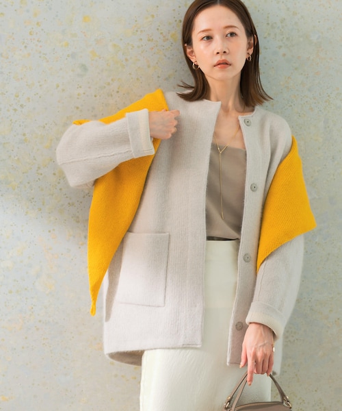 URBAN RESEARCH ROSSO（アーバンリサーチロッソ）の「エアリーニットジャケット（カーディガン/ボレロ・レディース・L/GRAY/YELLOW/MOCHA・FREE）」の11枚目の写真