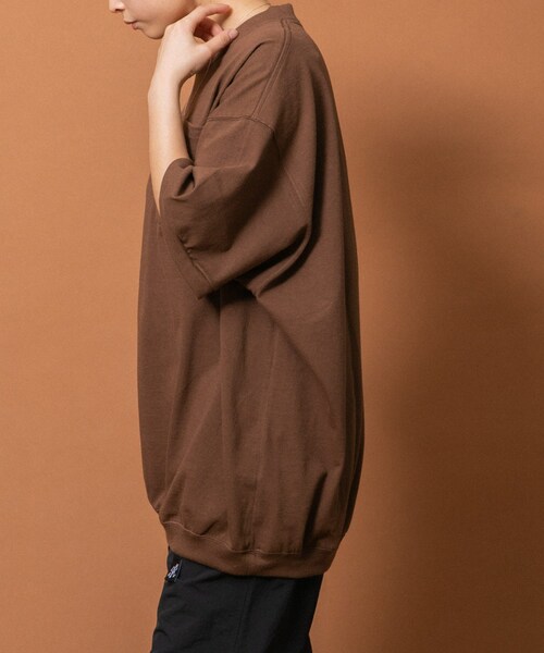 URBAN RESEARCH（アーバンリサーチ）の「RELAX FIT　リブTシャツ（Tシャツ/カットソー・メンズ・BLACK/WHITE/ASH/BROWN/L BLUE・FREE）」の22枚目の写真