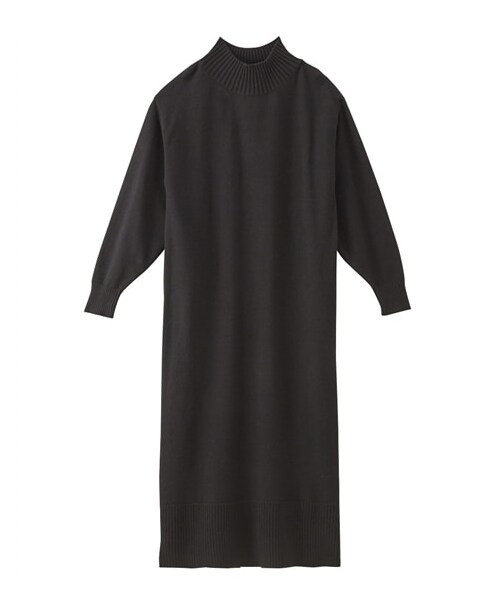 nissen（ニッセン）の「小さいサイズ　スウェットライクニットワンピース　低身長さん・小柄女性（ワンピース・レディース・バーガンディー/杢グレー/ミルクベージュ/ブラック/グレープ/杢モカ・PSS/PS）」の12枚目の写真