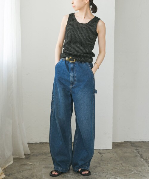 URBAN RESEARCH（アーバンリサーチ）の「ハイゲージラメタンクトップ（タンクトップ・レディース・BLACK系/BEIGE系/BLUE系・FREE）」の10枚目の写真