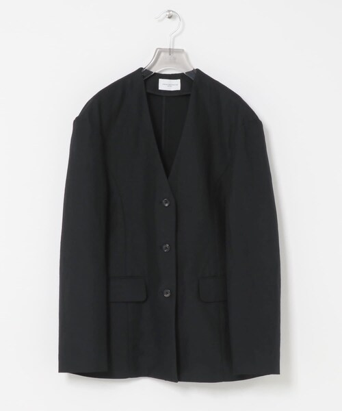 URBAN RESEARCH(アーバンリサーチ)の「new basic WOOL LINEN JACKET(テーラードジャケット・レディース・BLACK・36/38)」の3枚目の写真