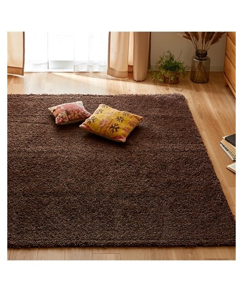 nissen（ニッセン）の「洗える防ダニ・抗菌防臭シャギーラグ（ラグ/マット・メンズ・オフホワイト/グリーン/ベージュ/グレージュ/ピンク/ブラウン・約90×130cm/約130×185cm/約185×185cm/約185×240cm/約185×280cm/約130×185cm(楕円)）」の16枚目の写真