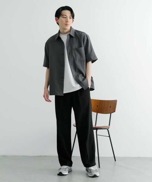 ITEMS URBANRESEARCH（アイテムズ アーバンリサーチ）の「ドライタッチ レギュラーカラー 半袖シャツ（シャツ/ブラウス・メンズ・IVO/MNT/BLU/CHA・M/L）」の22枚目の写真