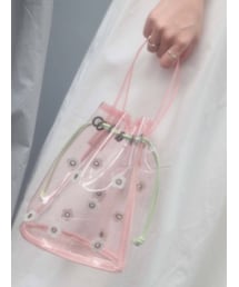 merry jenny | PVCお花咲いた巾着Bag(ハンドバッグ)