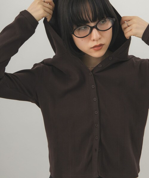 KBF（ケイビーエフ）の「ランダムRIBフーディー（パーカー・レディース・OFF/BROWN/RED・One）」の14枚目の写真