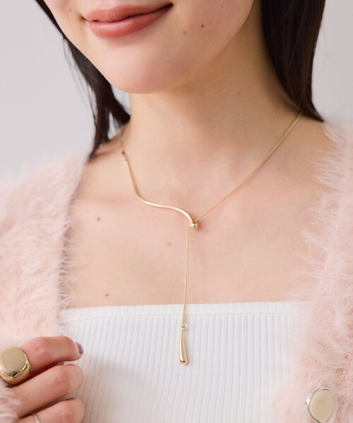 VIS（ビス）の「Yドロップスライダーネックレス（ネックレス・レディース・ゴールド/シルバー・F）」の13枚目の写真