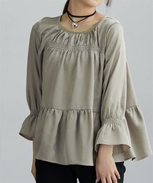 nissen | シャーリングブラウス(シャツ/ブラウス)