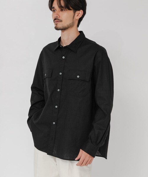 URBAN RESEARCH(アーバンリサーチ)の「『別注』BROOKS BROTHERS×URBAN RESEARCH SAFARI SHIRTS LONG-SLEEVE(シャツ/ブラウス・メンズ・BLACK/D.BRN・M/L/XL)」の5枚目の写真