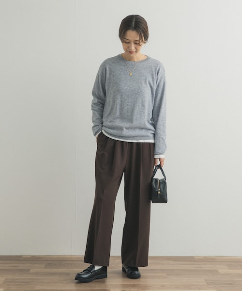 URBAN RESEARCH DOORS（アーバンリサーチドアーズ）の「レイヤードSETプルオーバー（ニット/セーター・レディース・GRAY/ORANGE/NAVY/BEIGE/MINT・Free）」の12枚目の写真