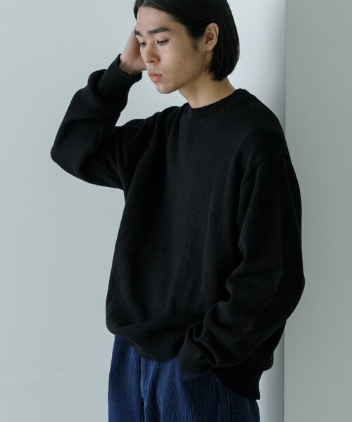 URBAN RESEARCH（アーバンリサーチ）の「『別注』RUSSELL ATHLETIC×UR　CREW NECK PULLOVER（ニット/セーター・メンズ・BLACK/IVORY・M/L）」の21枚目の写真