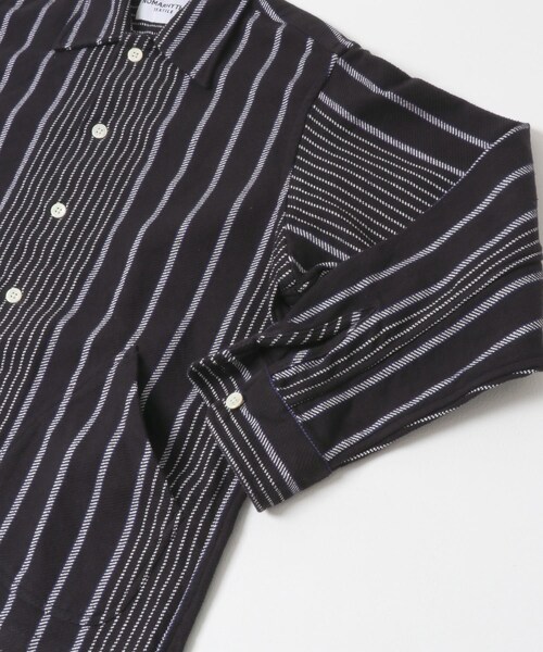 URBAN RESEARCH（アーバンリサーチ）の「NOMARHYTHM TEXTILE　Stripe Shirt Jacket（テーラードジャケット・レディース・BLACK/Crean・1）」の11枚目の写真